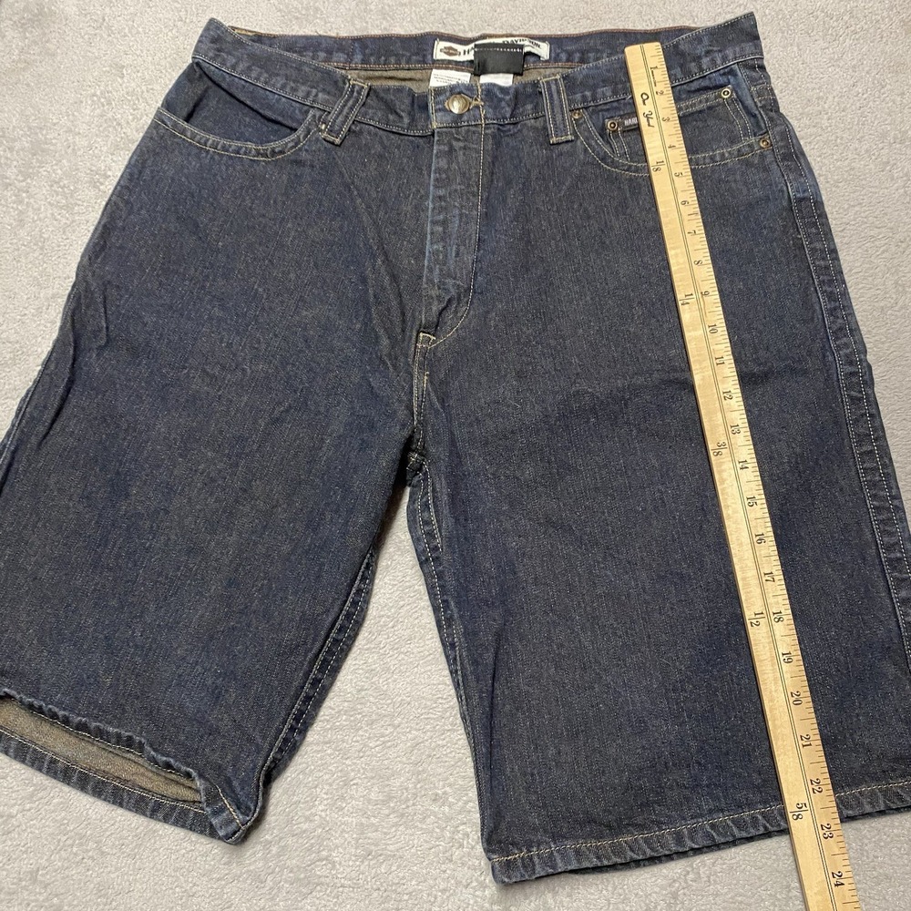 Harley Davidson Denim Shorts Mens 36 Baggy Bike Motorcycle Grunge Y2K - Picture 8 of 8